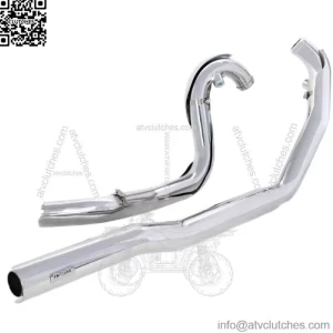 ACM Chrome True Duals Headers Exhaust Pipes System Harley Touring Bagger 1995-08 (For: Harley-Davidson)