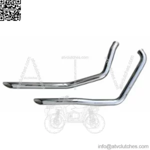 Ultima Chrome Drag Pipes Exhaust System 2" OD 40" Harley FXR Super Glide 1984-99 (For: Harley-Davidson)