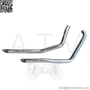 Ultima Chrome Drag Pipes Straight Exhaust System 1.75" 1 3/4" 40" Harley FXR (For: Harley-Davidson)