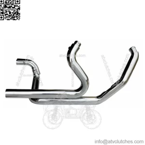 Chrome True Duals Dual Head Pipes Headers Exhaust 09-2016 Harley Touring Bagger (For: Harley-Davidson)