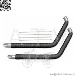 1 3/4" Chrome Slash Cut Header Wrap Drag Pipes Exhaust 1986-03 Harley Sportster (For: Harley-Davidson)