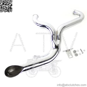 Chrome 2 Into 1 2:1 Lake Side Pipe High Output Exhaust System Harley FXD 91-05 (For: Harley-Davidson)