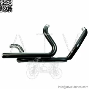 Black Power-Tune True Duals Header Exhaust Pipes Harley 17+ Touring Bagger (For: Harley-Davidson)