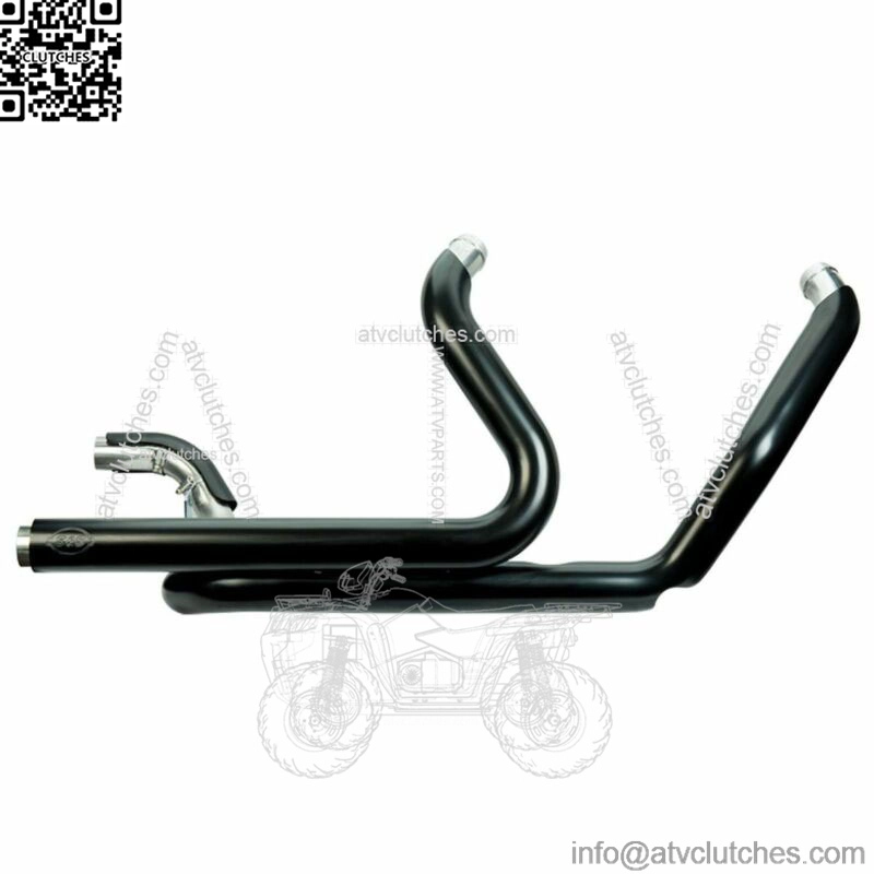 Black Power-Tune True Duals Header Exhaust Pipes Harley 17+ Touring Bagger (For: Harley-Davidson)