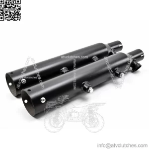 Rush Exhaust 3" Slip On Black Mufflers Pipes Tip Less Harley XL Sportster 04-08 (For: Harley-Davidson)