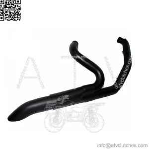 Black High Output Adjustable 2 into 1 Exhaust Pipe Header Harley Touring Bagger (For: Harley-Davidson)