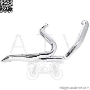 Chrome High Output Adjustable 2 into 1 Exhaust Pipe Header Harley Touring Bagger (For: Harley-Davidson)