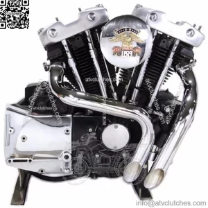 1 3/4" Chrome LAF L.A.F. Exhaust Header Set Drag Pipes Harley Ironhead Sportster (For: Harley-Davidson)