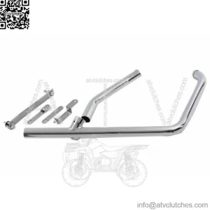 Chrome 2 into 1 Exhaust Pipe Header Harley Davidson FXR For Custom Applications