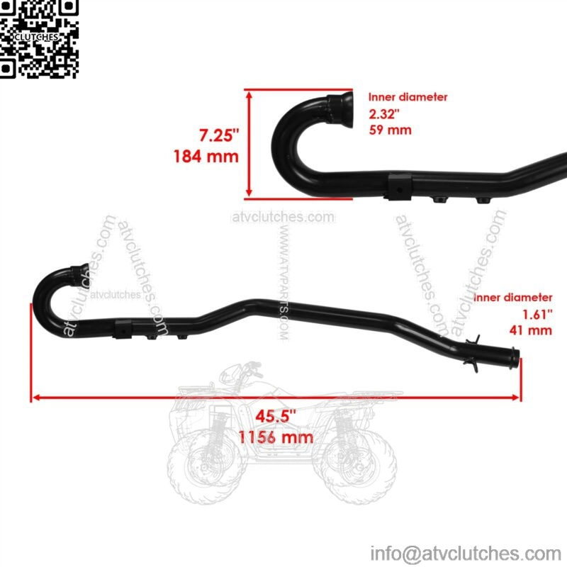 Exhaust Pipe For Polaris SPORTSMAN 800 EFI 2007 (For: Polaris Sportsman 800) - Image 2