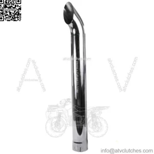 ZNL89485C Universal Curved Slotted Chrome Exhaust Stack 48" Long 5" ID