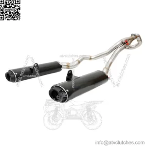 BLACK Exhat Yamaha 700 (15-22) EVO R ATV Full Dual System