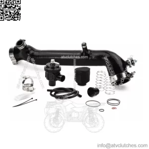 Black Silicone Charge Tube W BOV Polaris RZR Turbo R, XPT, XP4, Turbo S, Pro