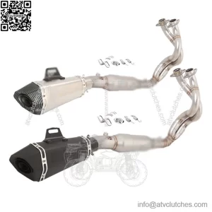 2024-2025 Kawasaki Ninja 650 Z650 Full System Exhaust Black Tips Header Pipe
