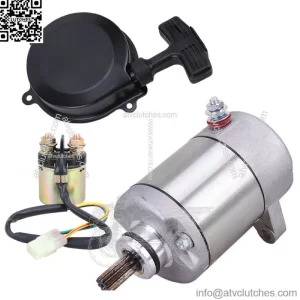 Starter & Relay Solenoid & Pull Recoil For Honda TRX350 FM/FE/TM/TE Rancher 350