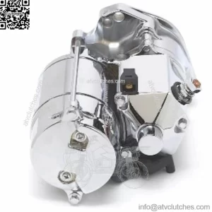 Ultima Thunder Fire Chrome 1.75kW SidePost Starter 89-06 Harley Big Twin Cam Evo (For: Harley-Davidson)