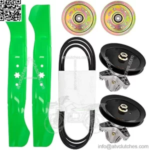 Deck Rebuild Kit for MTD Cub Cadet Craftsman White Outdoor 46 inch LTX1046 YT946KH LT2000 Blade Spindle Belt Idler