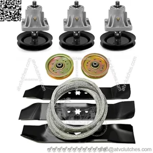 Spindle Belt Blade Idler Deck Rebuild Kit for Cub Cadet 46 Inch i1046 LT1045 Before 2007 MTD 13AP605H755