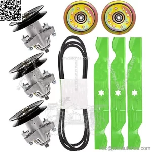 Spindle Blade Belt Screw Idler Deck Rebuild Kit for Cub Cadet MTD Troy Bilt LGT1050 i1050 SLT1550 50 inch Deck