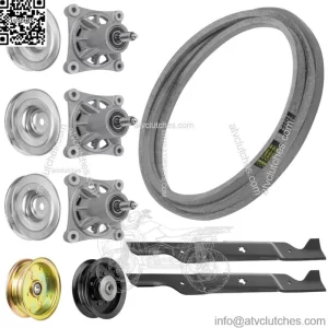 Spindle Blade & Pulley Belt for Husqvarna 461ZX PP46SZ 539112196 532174356 46"