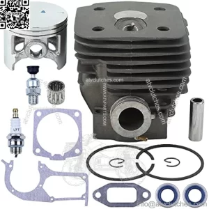 58mm Cylinder Piston Kit Fit for Husqvarna 395 395XP 395EPA Chainsaws Replace 503 99 39 71 with Gasket Oil Seal Piston Needle Bearing Spark Plug