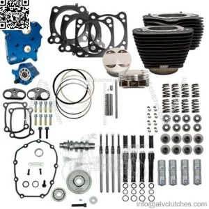 124" Oil Cooled Power Package Gear Drive Black NH Harley Touring Softail M8 (For: Harley-Davidson)