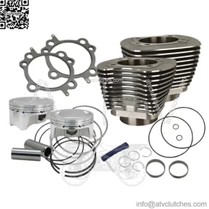 Bolt In Sidewinder 4" Big Bore Cylinder Kit 100" Black Harley Twin Cam 99-06 (For: Harley-Davidson)