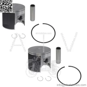2  Piston Kits for Kawasaki 1982-1990 Jet Ski JS 550, SX 550 STD Bore 75mm