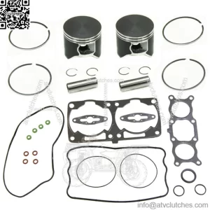 2 Dual Ring Piston Kits & Top End Gasket Kit fits Polaris 800 Dragon RMK IQ 85mm