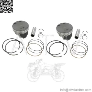 2  .020 Over Bore Piston Kits for Kawasaki KFX700 & Prairie 700 82.5mm