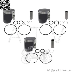 3  Piston Kits for Yamaha Many 1999-2005 1200 PWC STD Bore 80mm