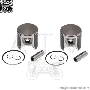 2  .020 Over Bore Piston Kits for Ski-Doo Many 1989-1999 583 Sleds 76.5mm