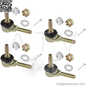 Two Sets Of Tie Rod End Kit Compatible with Kawasaki Kvf400A Kvf400C Prairie 400 4X4 1997 1998 1999 2000