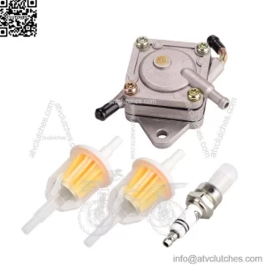 Golf Cart Fuel Pump for 84+ Club Car 1014523 1014524 W/ Spark Plug & Fuel Filter