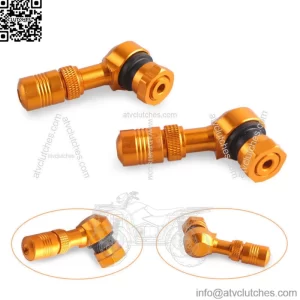 10mm Tire Valve Stem Front Rear 83 Degree Fit Honda Kawasaki Yamaha Suzuki Gold