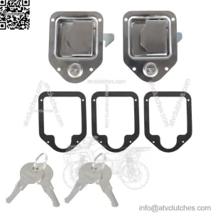 2) Toolbox Lock Stainless Door Key Latch Paddle Handle RV Trailer 4-3/8" 3-1/4"
