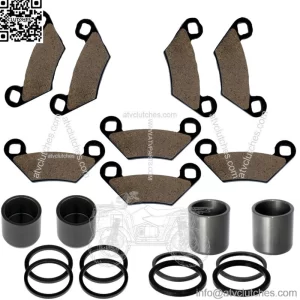 Front Rear Brake Caliper Piston W/Pads For Polaris Scrambler 1000 Md 2015-2017