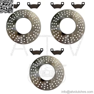 Front Rear Brake Rotors Pads for Arctic Cat 650 V2 4x4 FIS V-Twin 2004 2005 2006