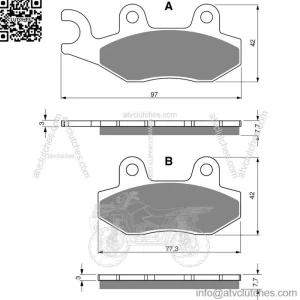 Brake Disc Pads Rear Goldfren S33 For Peugeot Vivacity 125 (4T)