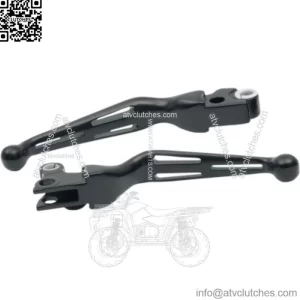Drag Specialties Black Slotted Wide Blade Hand Levers Set Harley 08-16 Touring (For: Harley-Davidson)