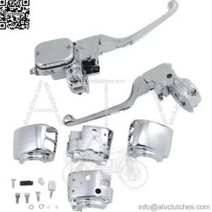 Chrome Handlebar Hand Controls Dual Disc 11/16" Bore Kit Harley Touring 96-07 (For: Harley-Davidson)