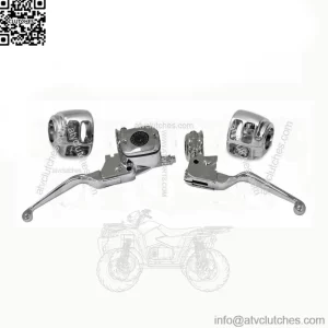 Chrome Handlebar Controls Hand Lever Control Kit Single Disc 1996-2006 Harley (For: Harley-Davidson)