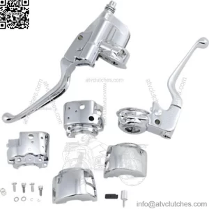 Chrome Handlebar Hand Controls Single Disc 9/16" Harley 96-11 Softail Dyna XL (For: Harley-Davidson)