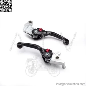 Black F4 Clutch + Brake Lever Pair Pack For Honda XR650L 1994-22