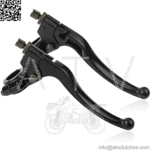 Left Clutch Lever + Right Brake Lever,Aluminum Alloy Clutch and Brake Lever Set Fit for 7/8" Handlebar,Folding Brake Levers for 50cc/70cc/110cc/125cc/150cc Motorcycle Dirt Bike