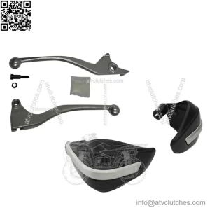 Royal Enfield Himalayan Clutch & Brake Lever Kit with Hand Guard (Silver) -   Upgrade