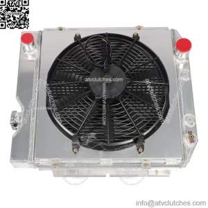 For 63-66 Ford Mustang Falcon Mercury  3 Row Aluminum Core Radiator+Fan Shroud