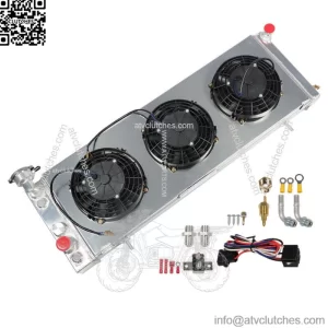 For 1992-2001 Jeep Cherokee XJ/Comanche Radiator +Shroud Fan Relay Kit Aluminum