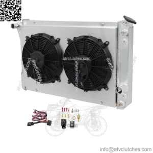 3 Row Radiator+Shroud Fan+Thermostat Kit For 82-92 Chevy Camaro Pontiac Firebird