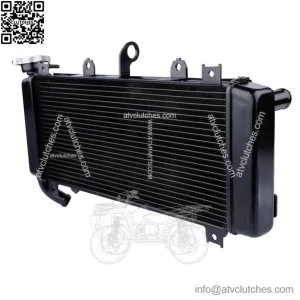 Black Aluminum Radiator for Kawasaki Ninja 650/Z650/ER650 (2017-2024) - Direct Fit